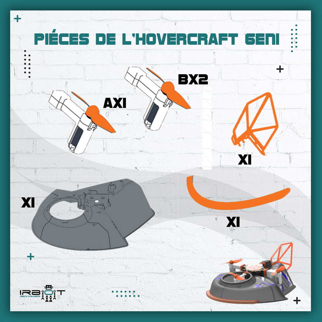 Pièces de l'HOVERCRAFT 6EN1 (sauf AI CORE)