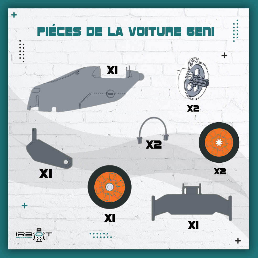 Pièces de la VOITURE 6EN1 (sauf AI CORE)