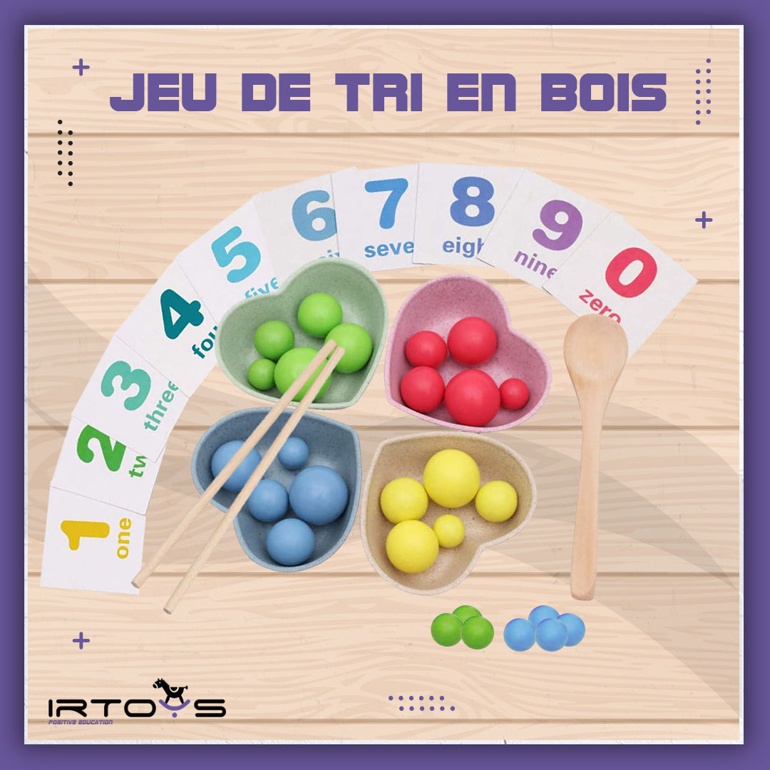 jeu de tri en bois montessori