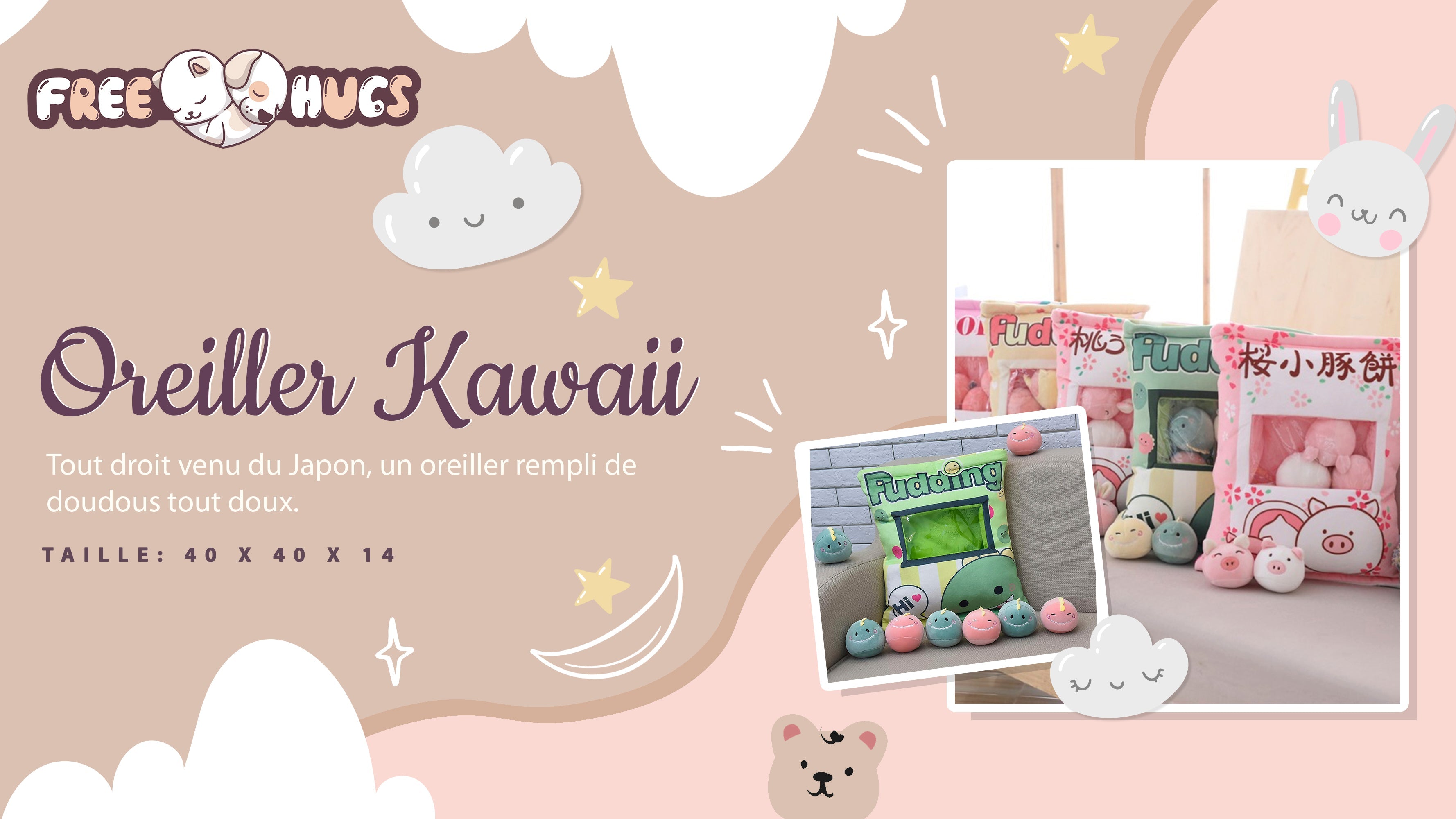 Oreiller KAWAII